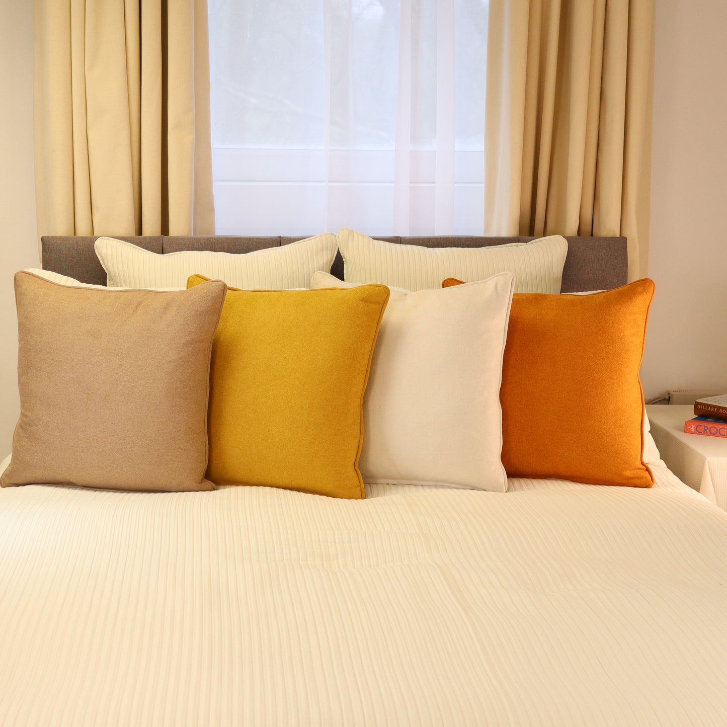 Piped Chenille Cushions