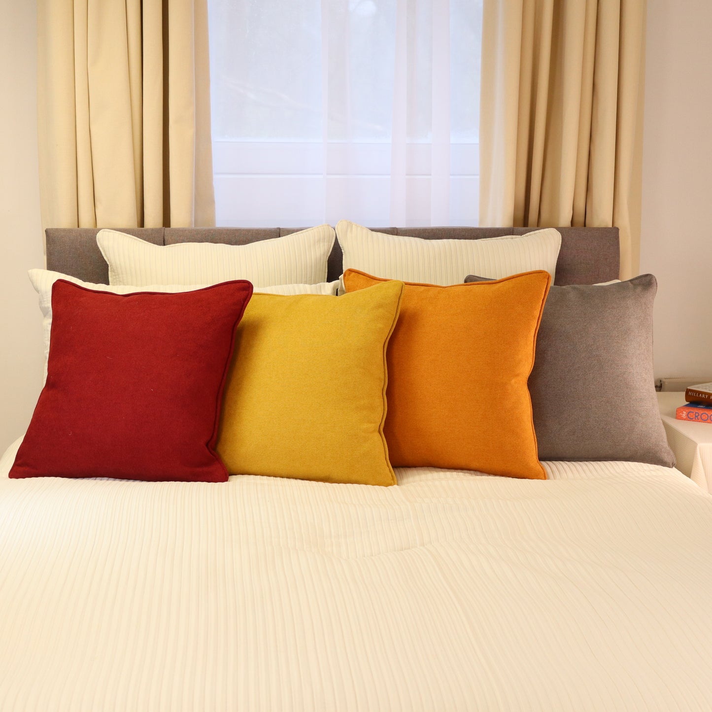 Piped Chenille Cushions