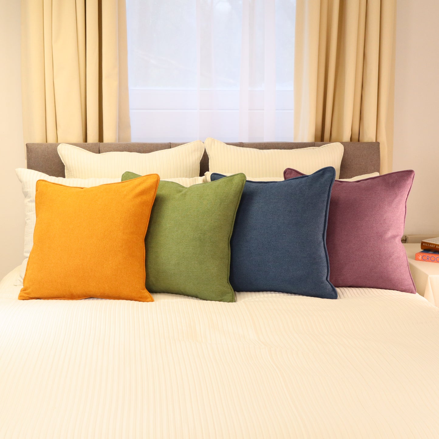 Piped Chenille Cushions