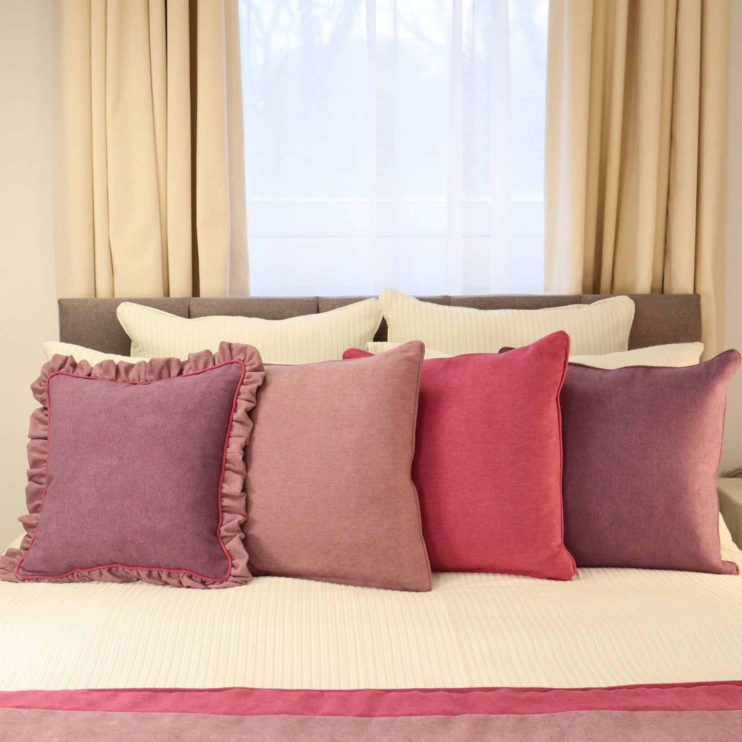 Piped Chenille Cushions